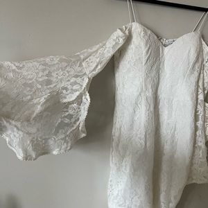 Babydoll white lace dress
